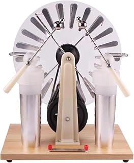 Physics Static Generator, Electrostatic Induction Motor with Hand Crank, Excellent Static Electricity Generation Performance, Brighter Discharge Spark and Safe High Voltage Output, for Learning