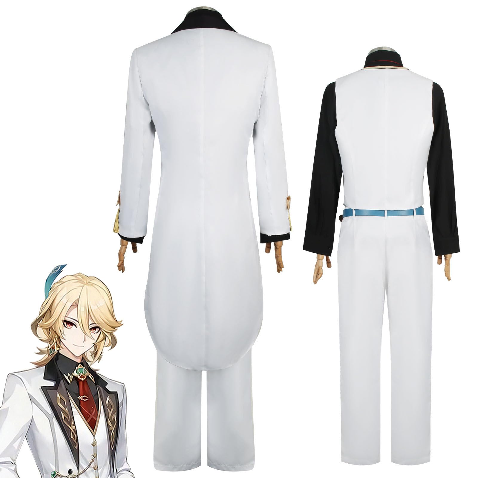 Amazon.co.jp: NABEN 原神 カーヴェ コスプレ衣装 ウィッグ付き げん