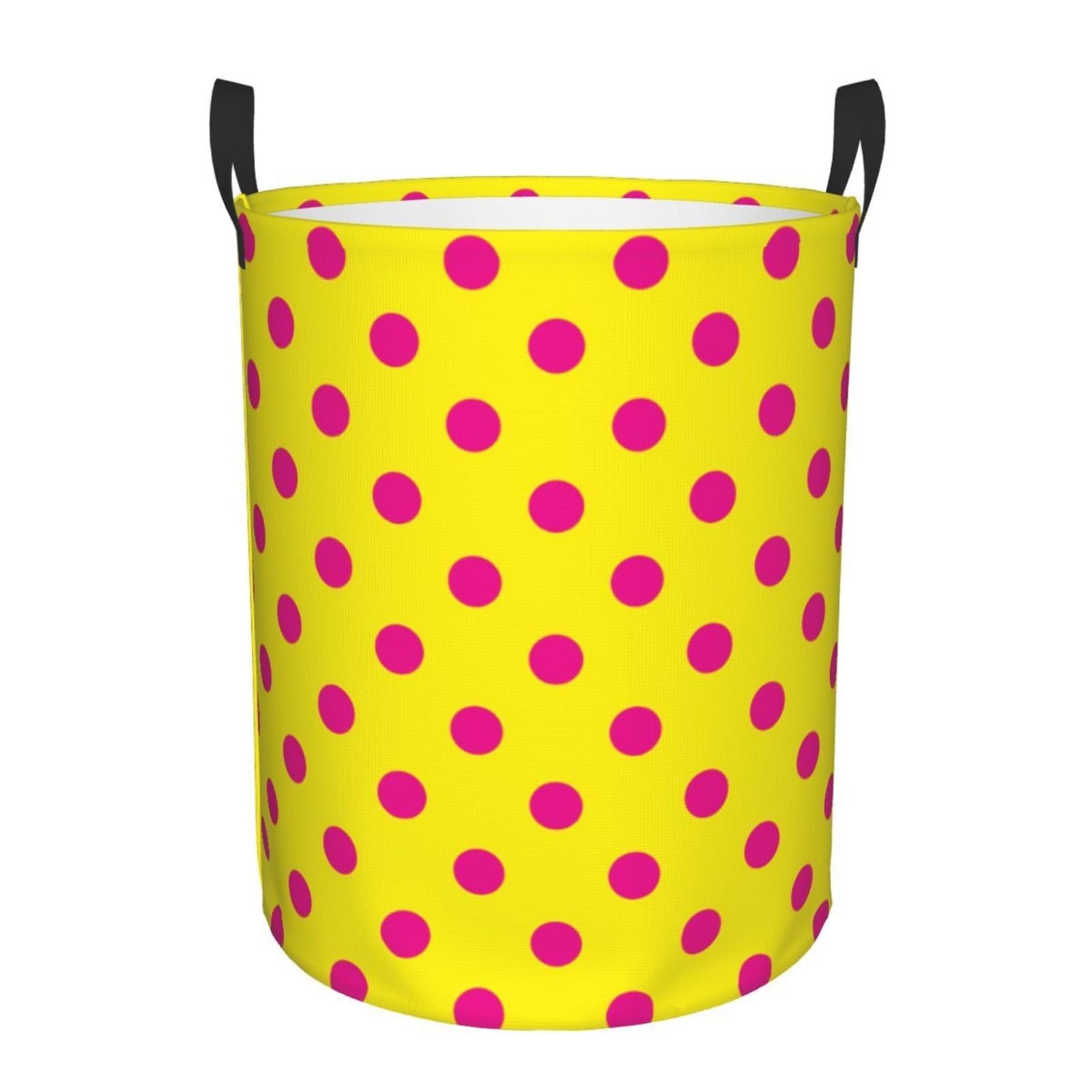 Fabric laundry hamper Polka Dots Pattern Laundry Basket Foldable Clothes Hamper Storage Bin for Family(Color10,42x34 cm)