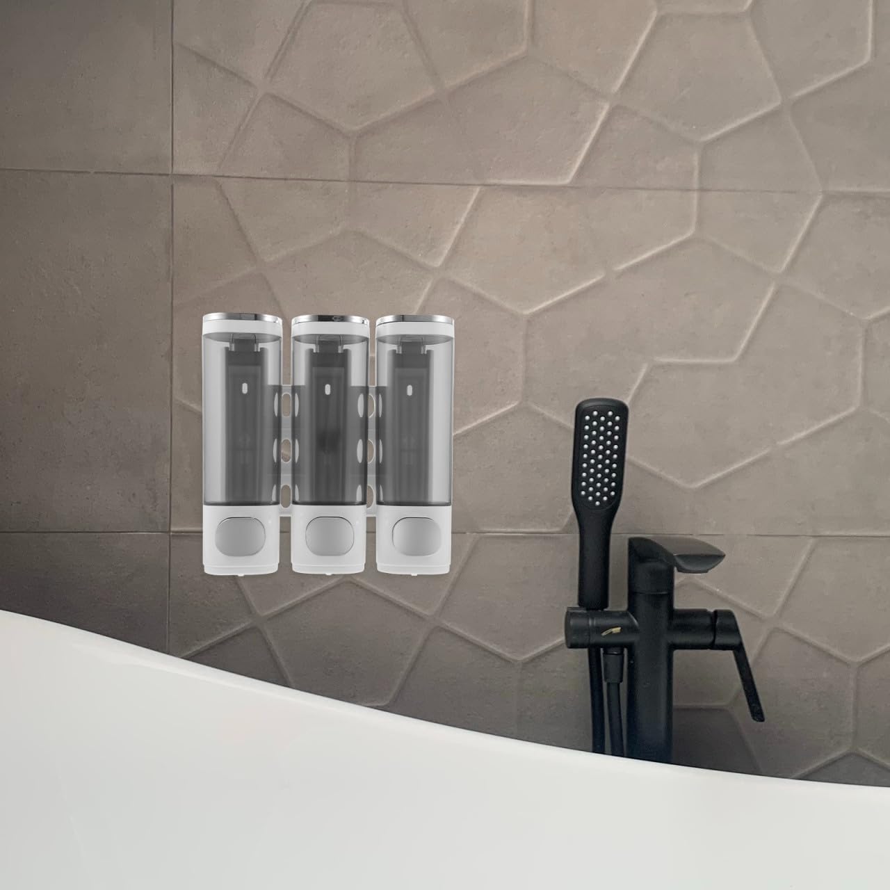 Alipis Distributore Di A 3 Scomparti Manuale Da Parete Per Shampoo E Sapone