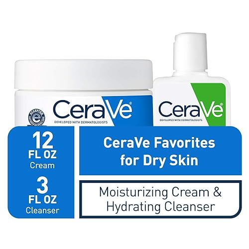 Miniatura 2 de CeraVe Combo de prueba de crema hidratante e hidratante para el rostro  Crema de 12 onzas  limpiador de tamaño de viaje de 3 onzas