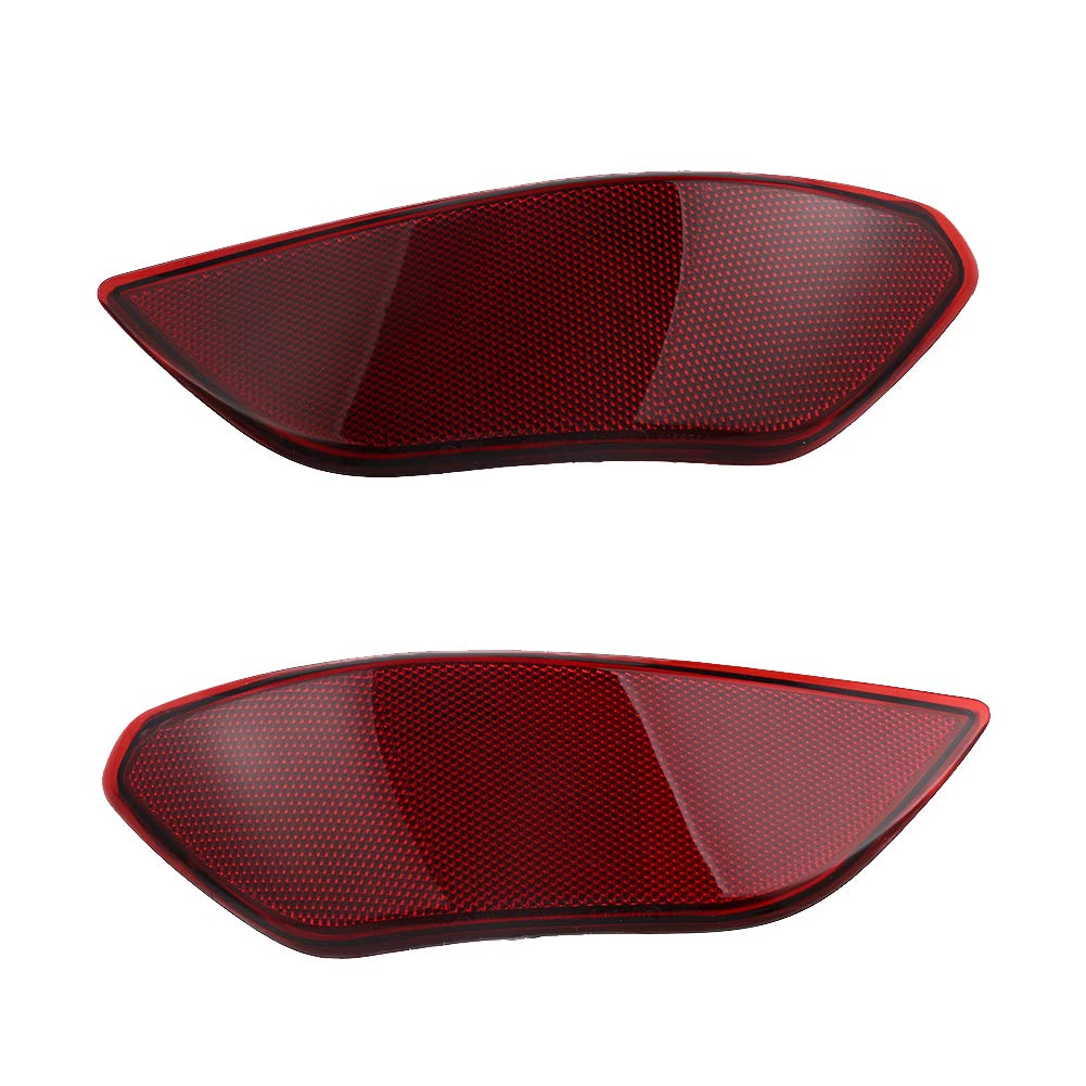 CNUPSM Rear Bumper Trim Reflector Red 1 Pair Right And Left Side Compatible with Porsche Cayenne 2011-2014 95863110500 95863110600 Red Lens Bumper Reflector Light