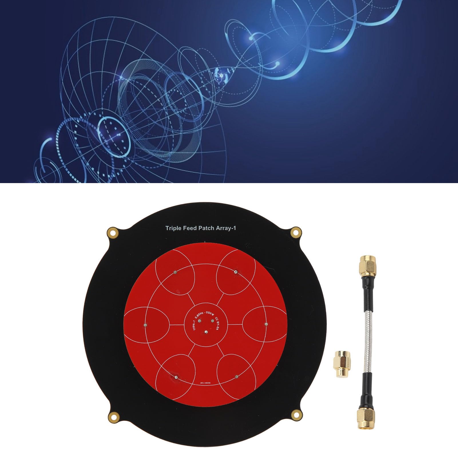 Antenne Patch 5,8 GHz, Gain Élevé Polarisation Circulaire Transmission HD Longue Portée Antenne Directionnelle Technologie Avancée for Pilotes FPV Courses de Drones Surveillance Aérienne