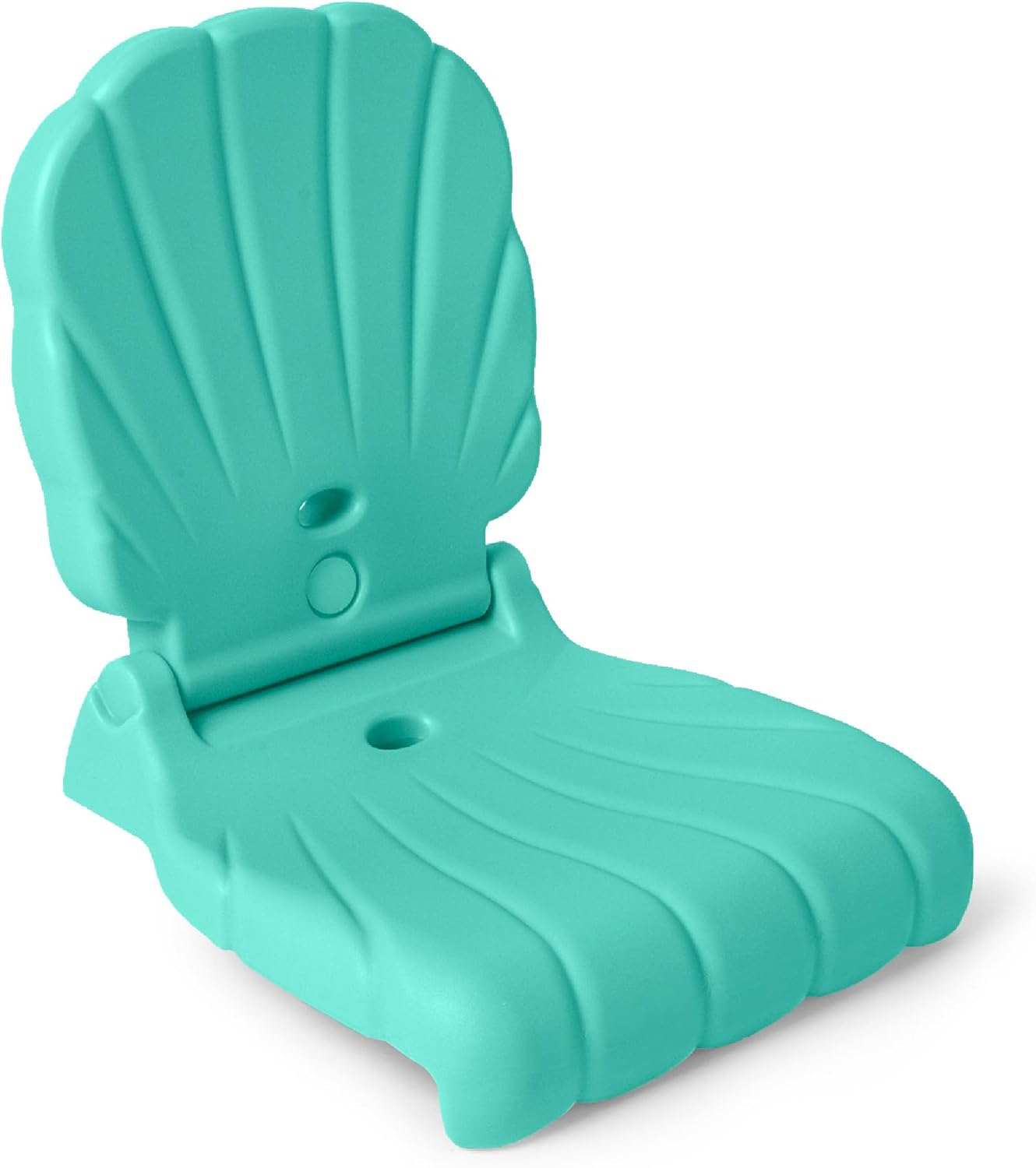 Step2 Kids Shell Flip Seat, Portable Outdoor Chair for Poolside, Camping, Beach, Stadium, Providing Back Support, Made of UV20 Durable Plastic, Mint