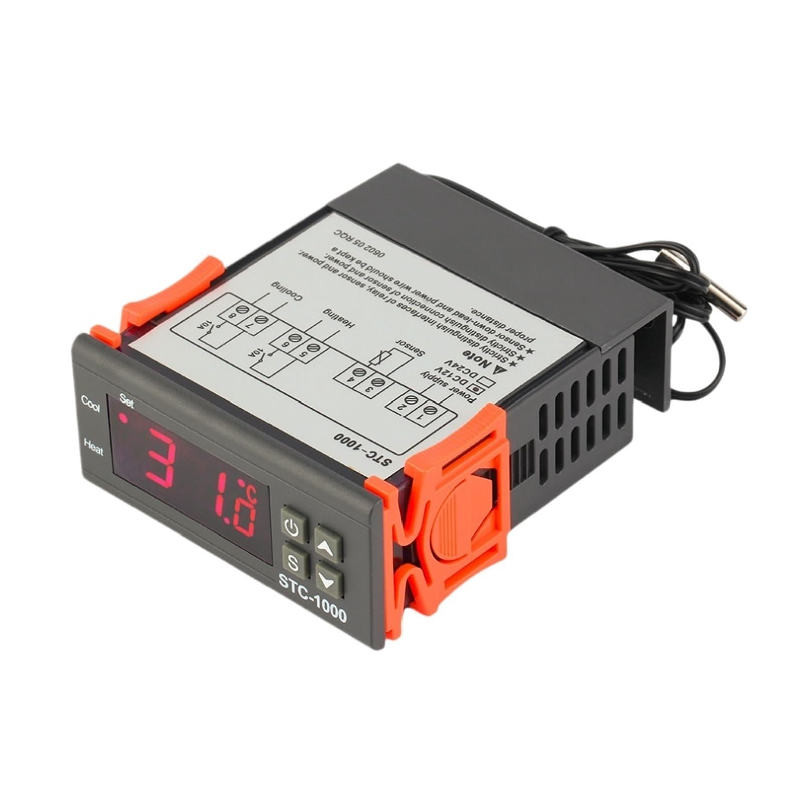 Thermostat numérique LED STC-1000 10A pour chauffage et refroidissement AC110-220V