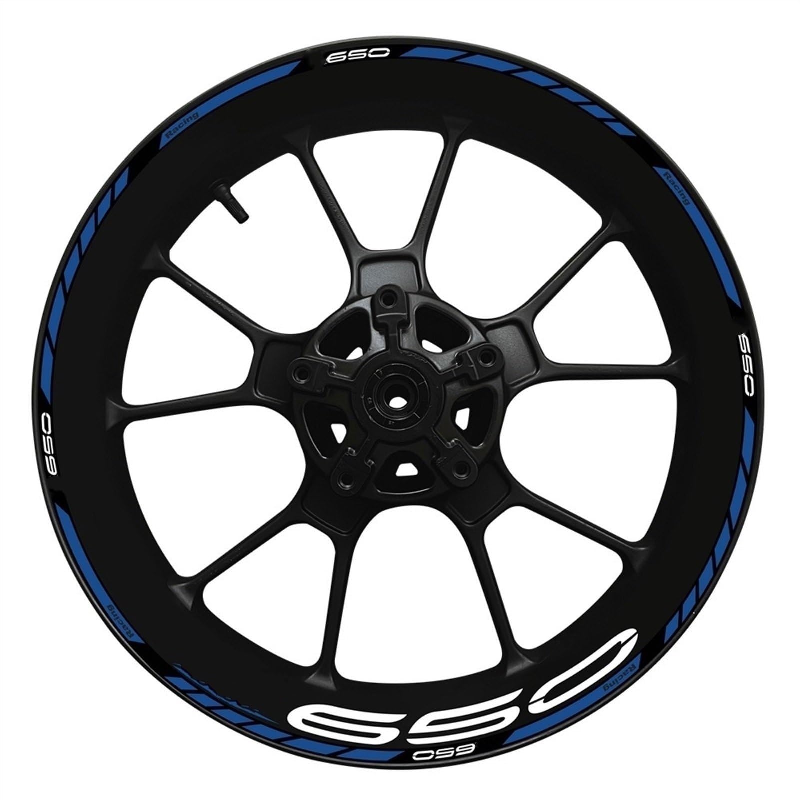 Stickers Motorcycle Wheel Stickers Reflective Rim Motorbike Waterproof Decals for Kawasaki Z650 Z 650(Style 15)