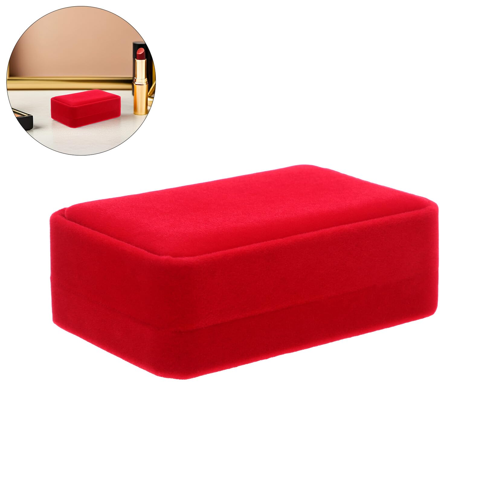 NOLITOY Estuche de Terciopelo Rojo para 12 Colgantes y Collares Caja Organizadora de Joyas Compacta Soporte para Exhibición y Almacenamiento de Collares Adecuado para Viajes y Regalos