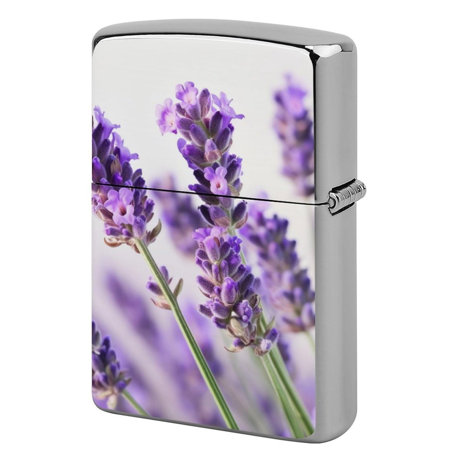 Lavender Flower Lighter Case for Men, Personalized Lighter Cover for Valentine's Day Gifts, Flip-Top Lighters Shell for Outdoor, Portable Lighters Protective Sleeve