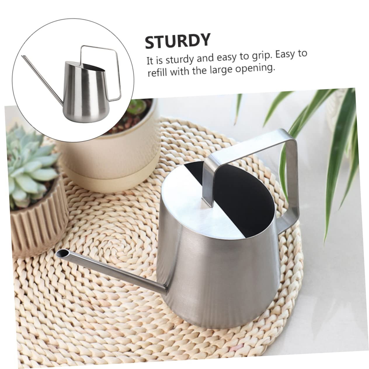 BESTonZON 2 Pezzi Annaffiatoio Inossidabile Beccuccio per Piante Indoor e Outdoor Resistente e Facile da Design