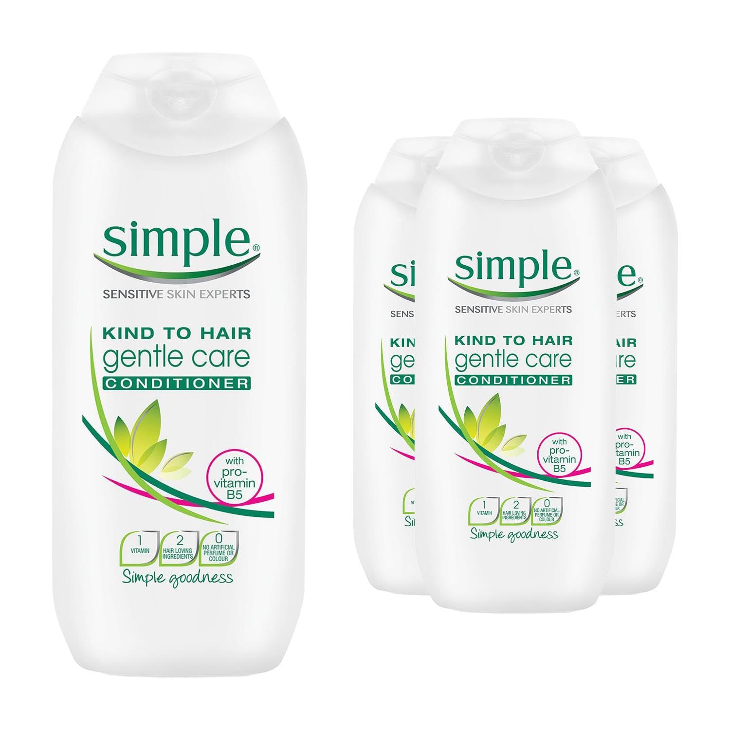 Simple kind to hair gentle care conditioner 200ml - Pack of 4