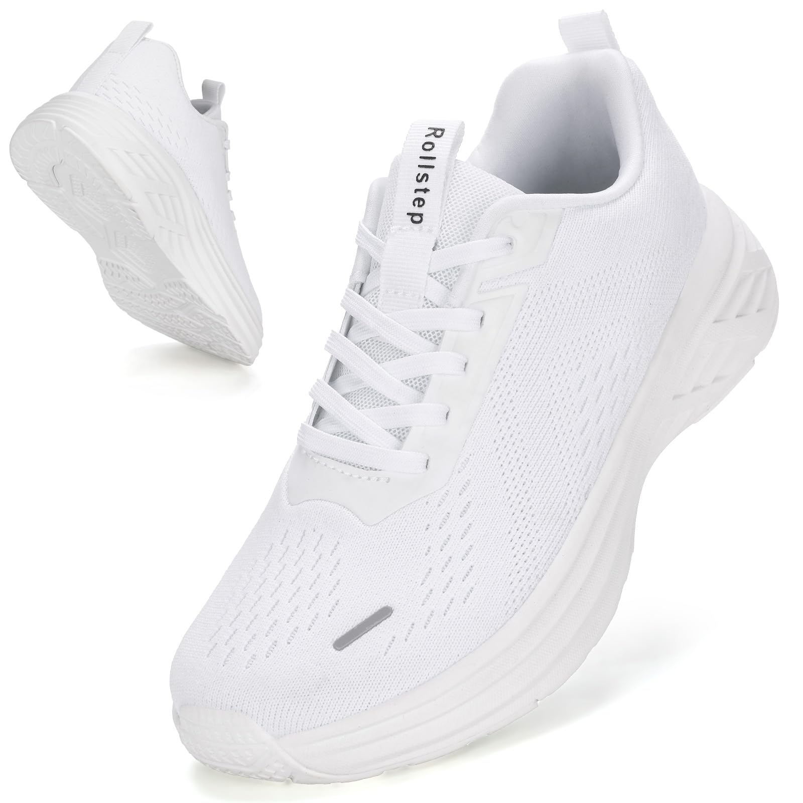 Rollstep Wide Toe Box Shoes Women Sneakers Extra Wide Width Arch Support Non-Slip Tennis Athletic Ultralight Running Shoes for Women Walking Diabetic