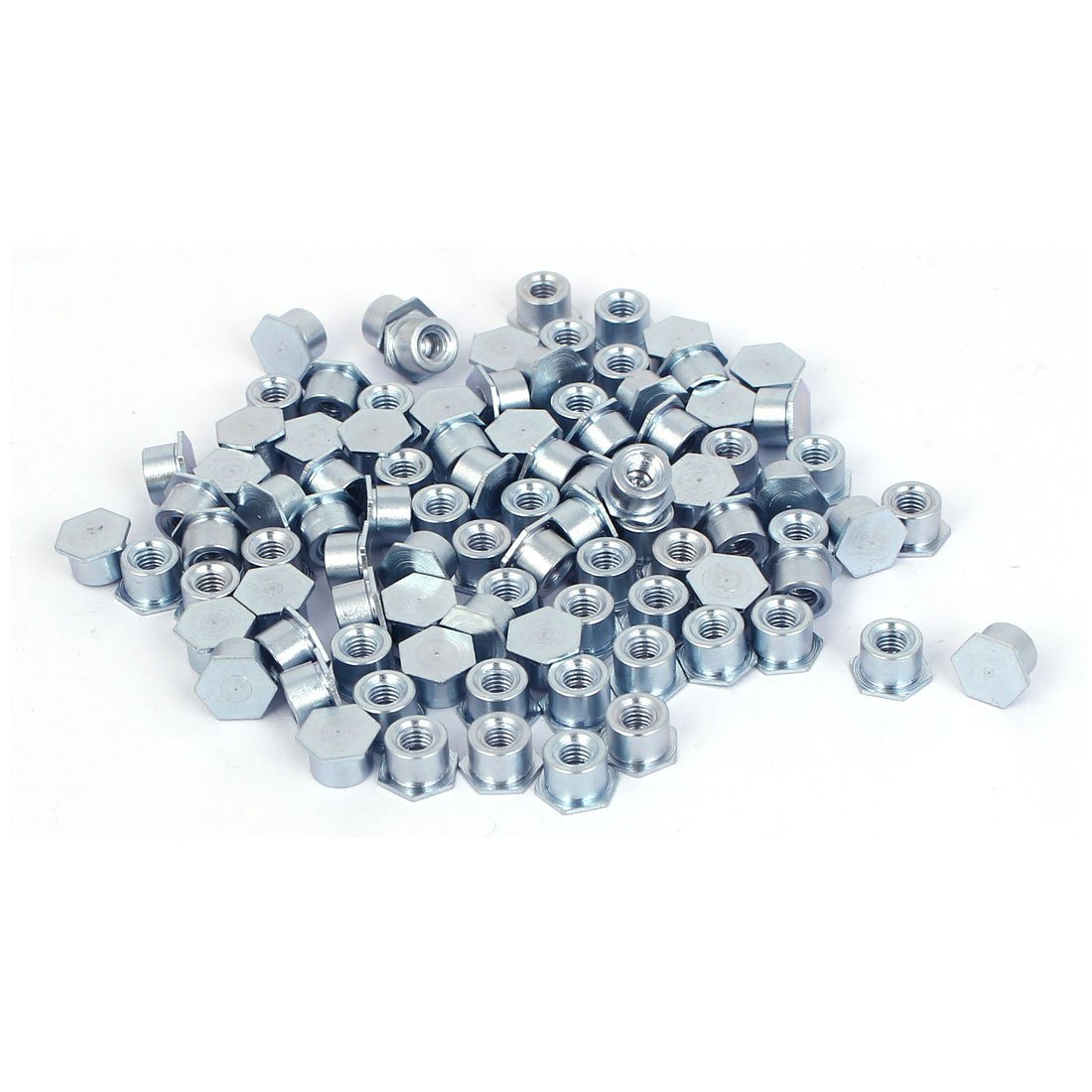 Ubersweet® Imported M3x4mm Hex Head Full Thread Carbon Steel Zinc Plated Self Clinching Standoff Silver Blue 100pcs-image-39