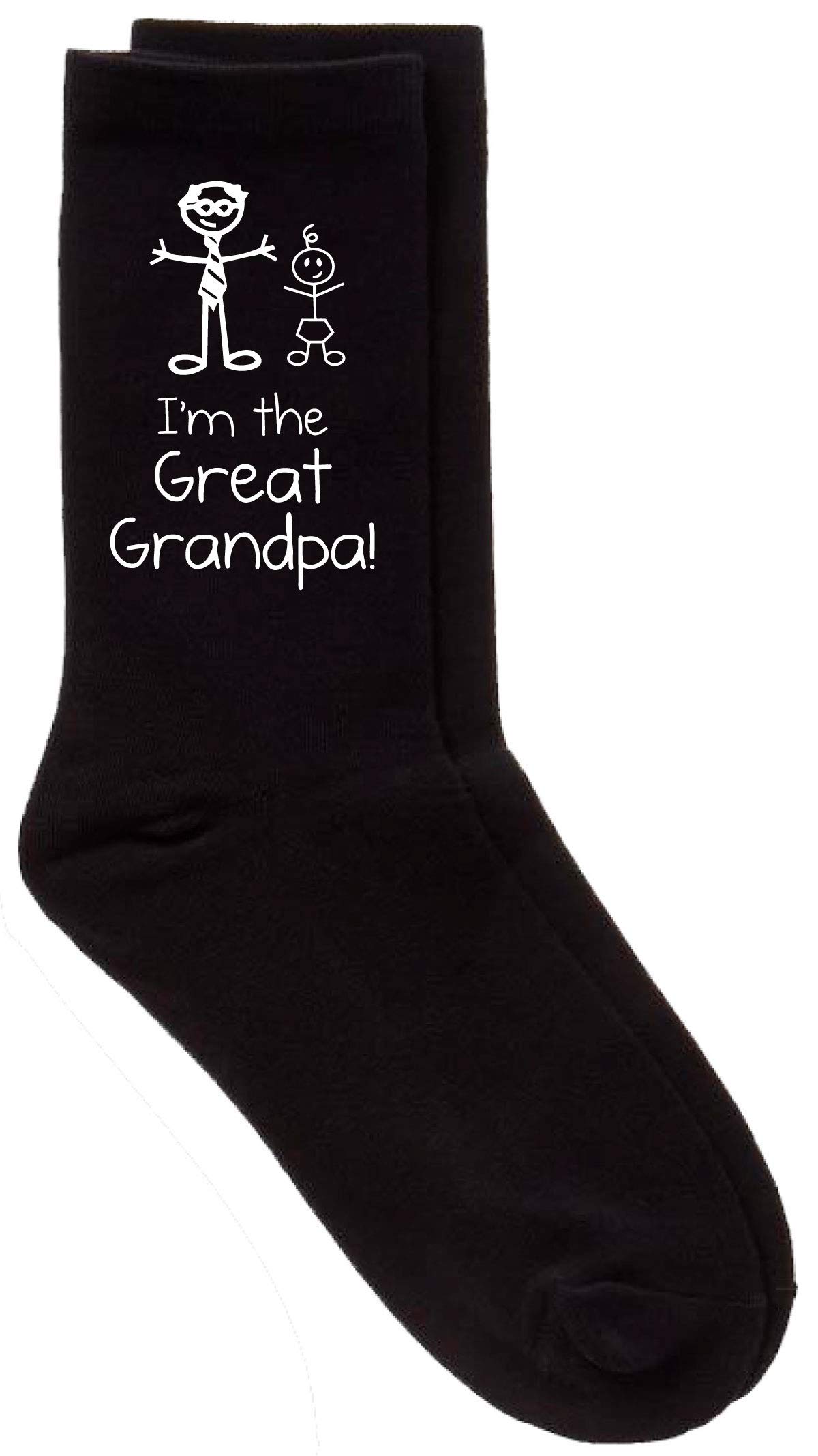 60 Second Makeover Men's Black Limited I'm The Great Grandpa Calf Socks Fathers Day Dad Husband Boyfriend Uncle Grandpa Grandad Present