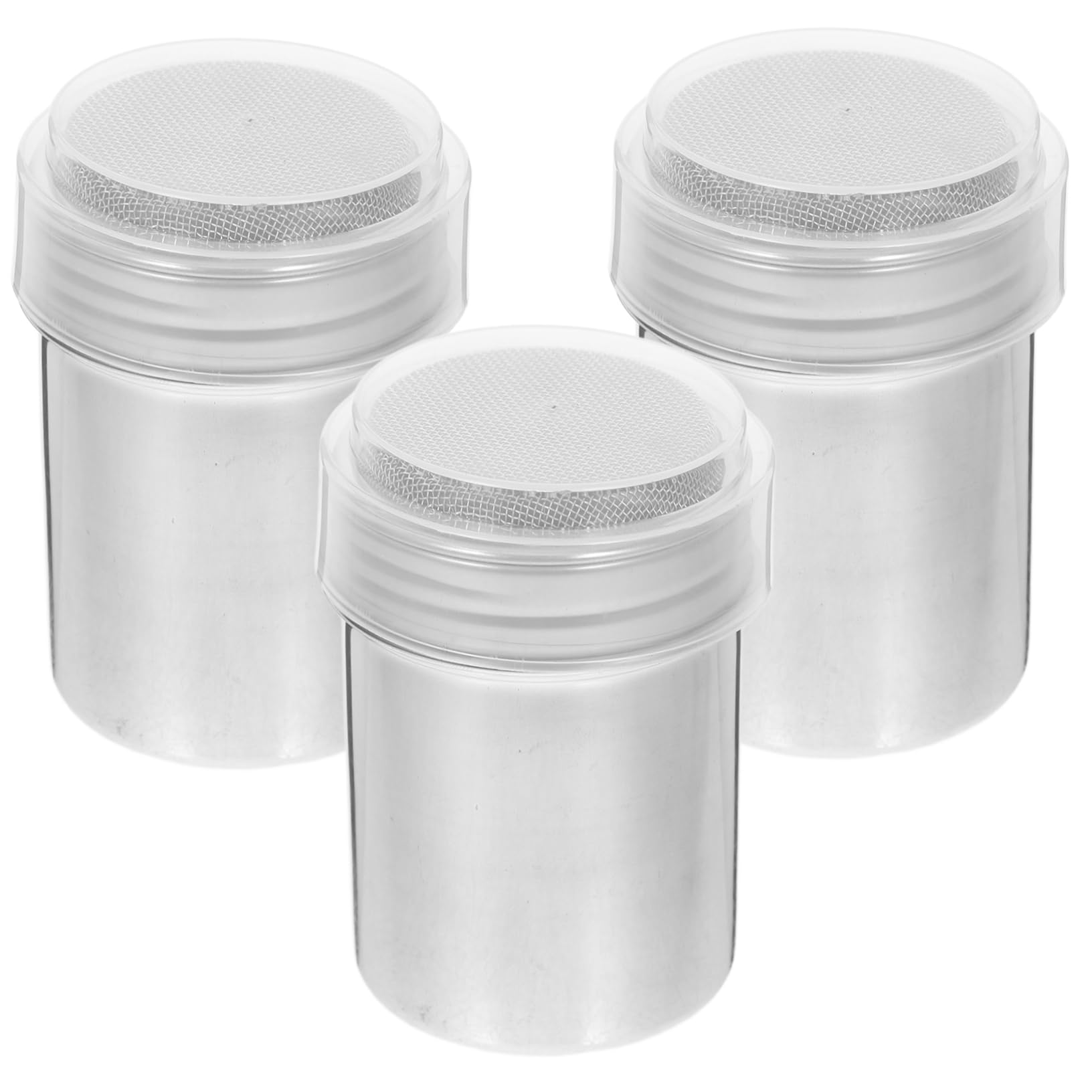 CIYODO Shaker Duster Set 3 in 1 Sugar Powder Dispenser Lid Flour Sifter Stainless Steel Baking Tool
