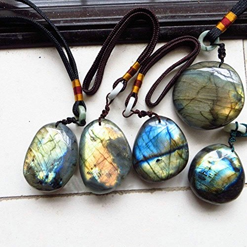 AITELEI - Pierre précieuse de quartz rose ou labradorite pour la fabrication de bijoux, la relaxation Cover