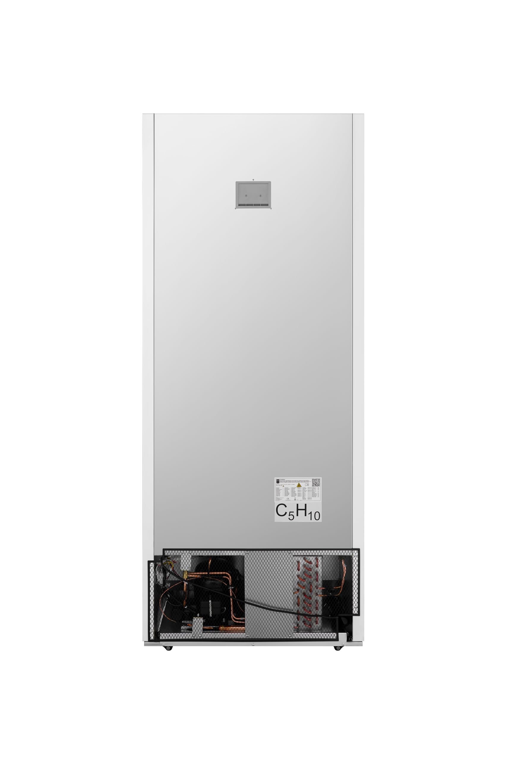 METRO Professional Réfrigérateur à Porte Vitrée GRE6600G, Verre/Aluminium, 77.5 x 72 x 188.5 cm, 380 L, Blanc