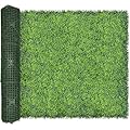 DOPGIB Artificial Ivy Privacy Fence Screen,128"x 72" (64 SQFT) UV-Anti Faux Boxwood Roll Grass Wall Panels for Patio Balcony Privacy, Garden, Backyard Greenery Wall Backdrop Decor
