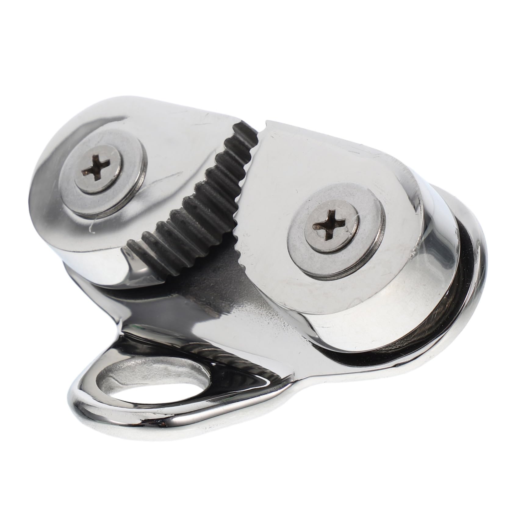 VANZACK Stainless Steel Cam Cleat with Leading Ring Grade for Boat Sailboat Kayak Canoe Easy Disassembly Maximum Holding Power Flared Entry for Quick Release Line