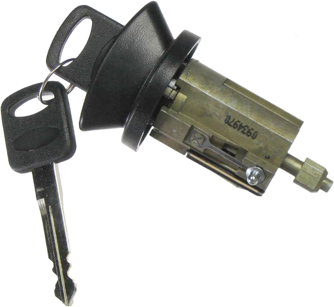 Black Bezel Ignition Lock Cylinder w/Key Compatible with Ford Mercury Lincoln Pickup Truck