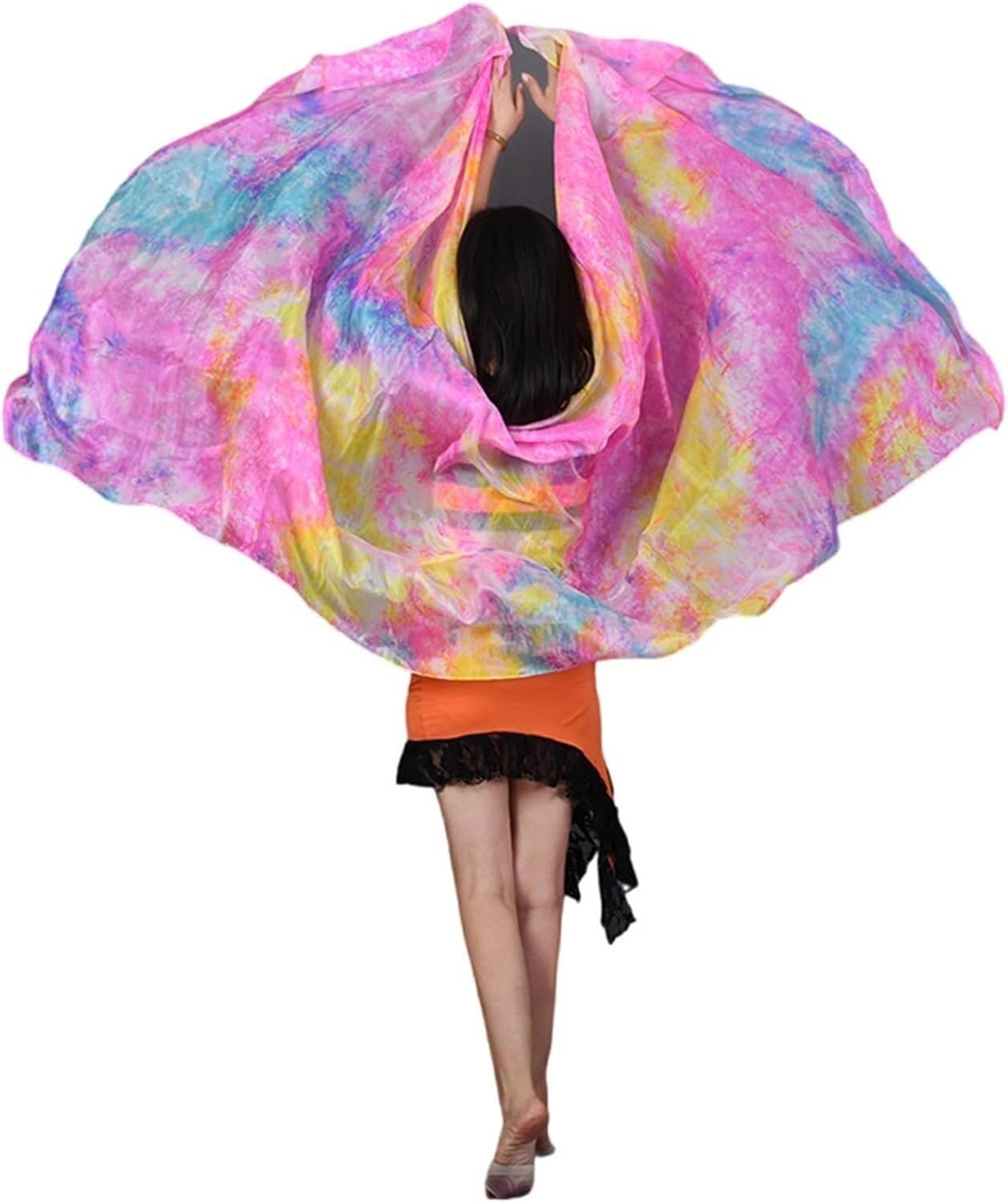 SSDDLZEQ Stage performance version Belly Dance Veil, Suitable For Both Practice And Stage Performances(Color 8,2.5m)