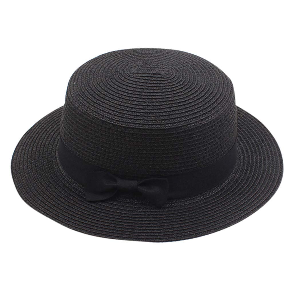 WWricotta Sombrero de Verano para Mujer, Sombrero de Playa de Paja sólida para Mujer, Sombrero para, Visera, de béisbol De Hombre Beisbol Baratas