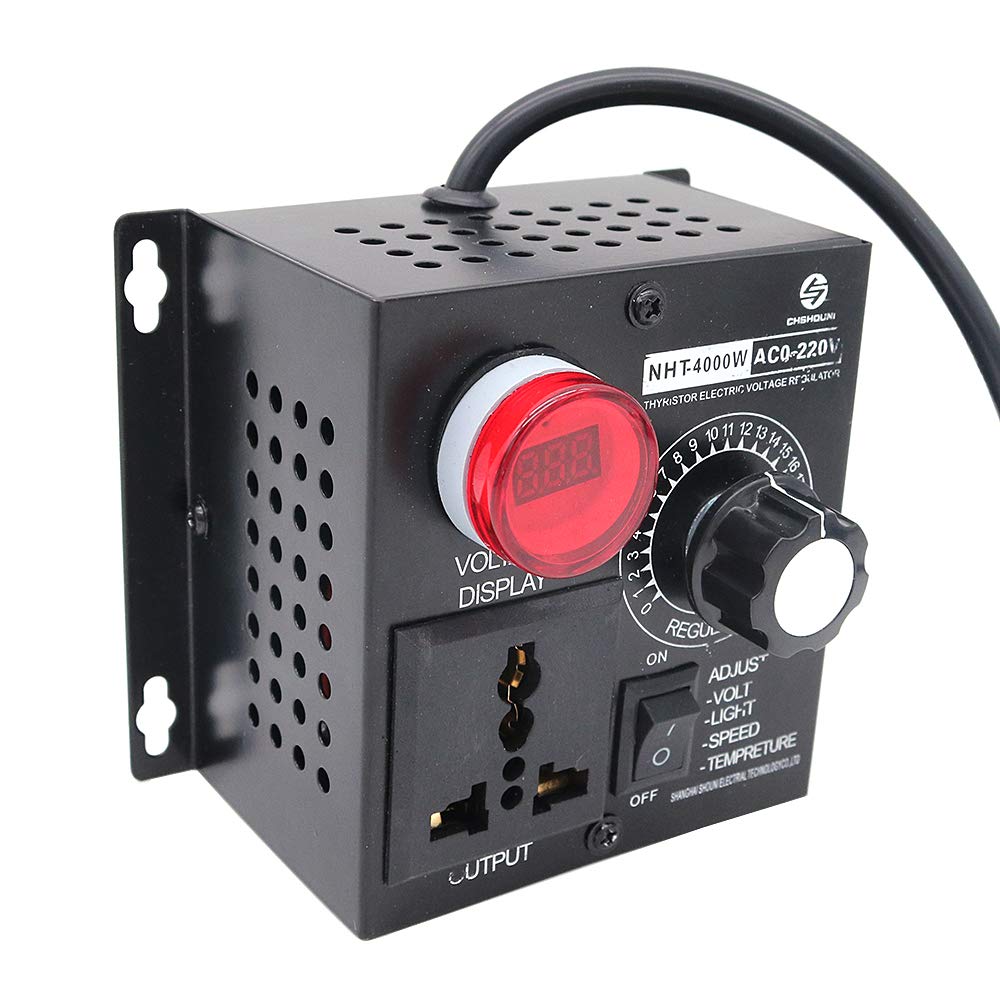 AC 220V 4000W Regolatore di Tensione Regolabile Regolatore di velocità del Motore Regolatore di Controllo della Ventola