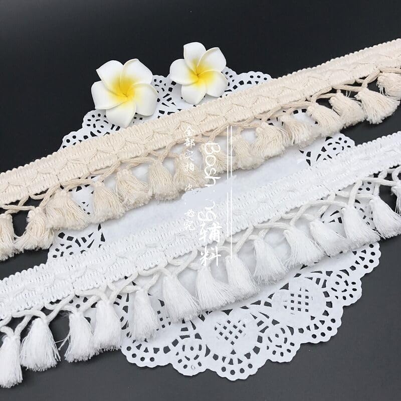 Miniatura 3 de Borlas de flecos de 5 yardas, borde largo bohemio de flecos, ribete de flecos para coser cortinas de cortinas, almohada, alfombra, lámparas,