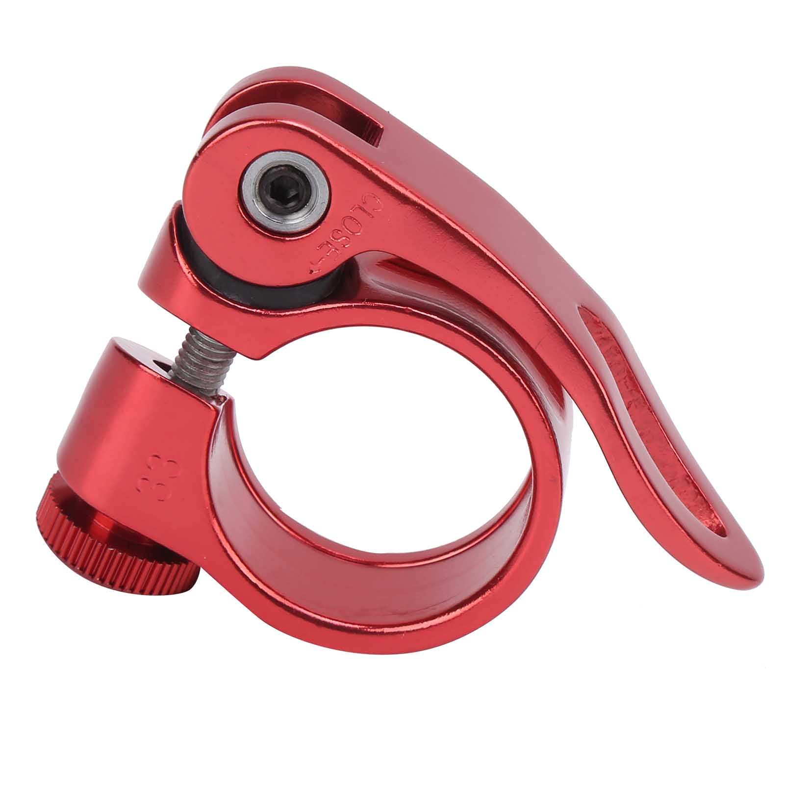 Durable Aluminum Alloy Bicycle Seatpost Clamp for Road Bikes (Red)