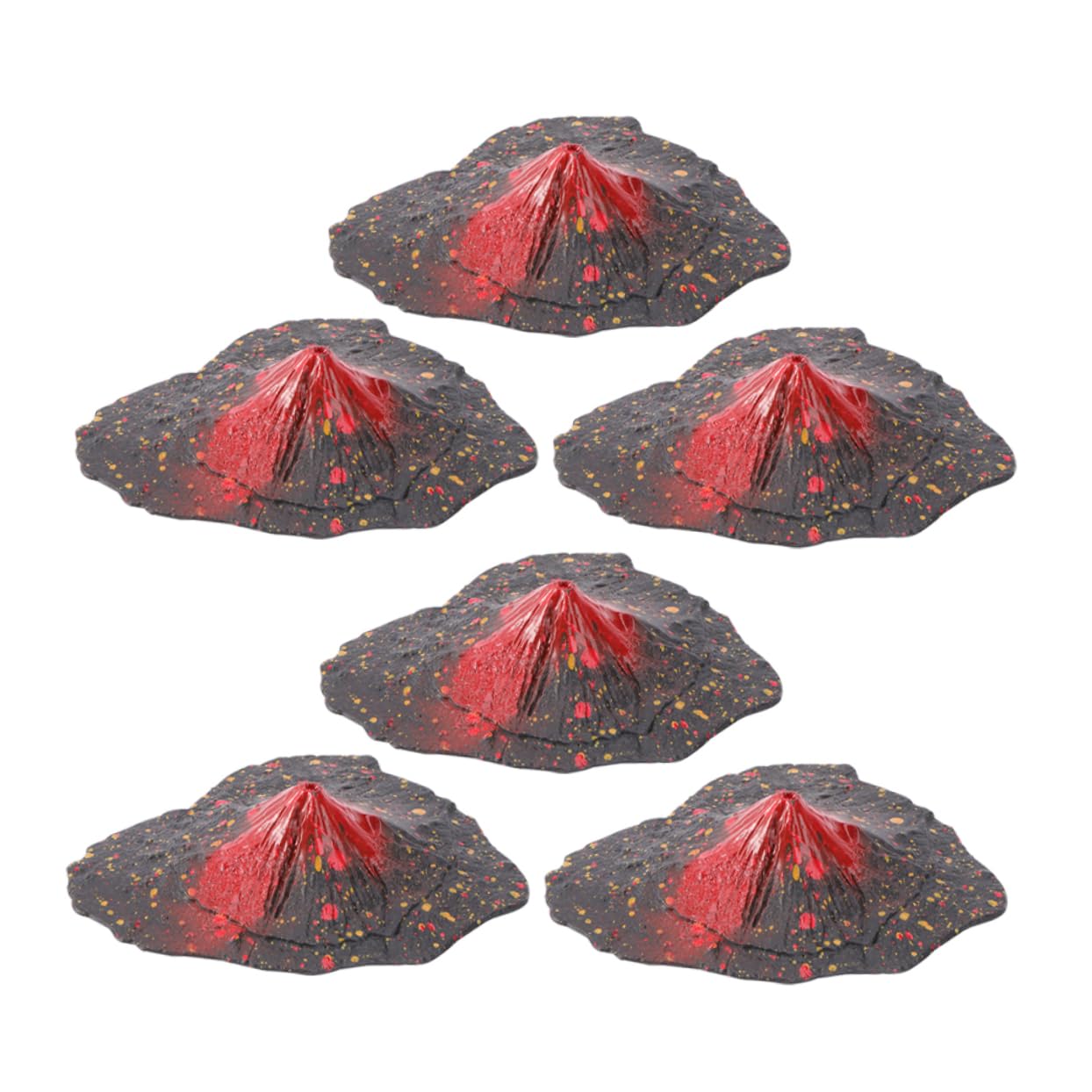 GLEAVI 6pcs Volcano Model Volcano Fake Shaped for Volcano Kits Model Volcano Decoration Volcanic Model Landscape Decor Sand Table Volcano Decor Simulation Volcano Decor Plastic
