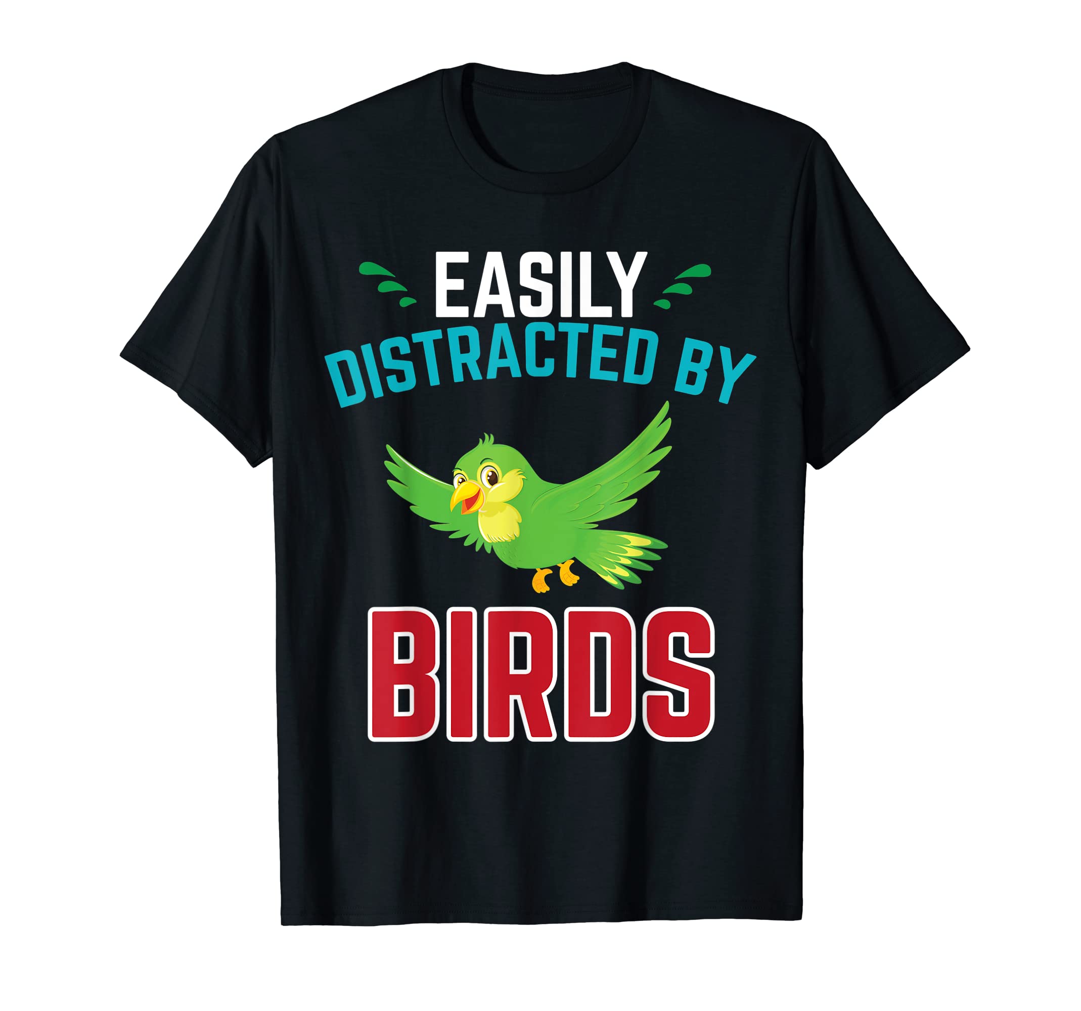 Easily Distracted by Birds Mascot Symbol Kidland T-Shirt