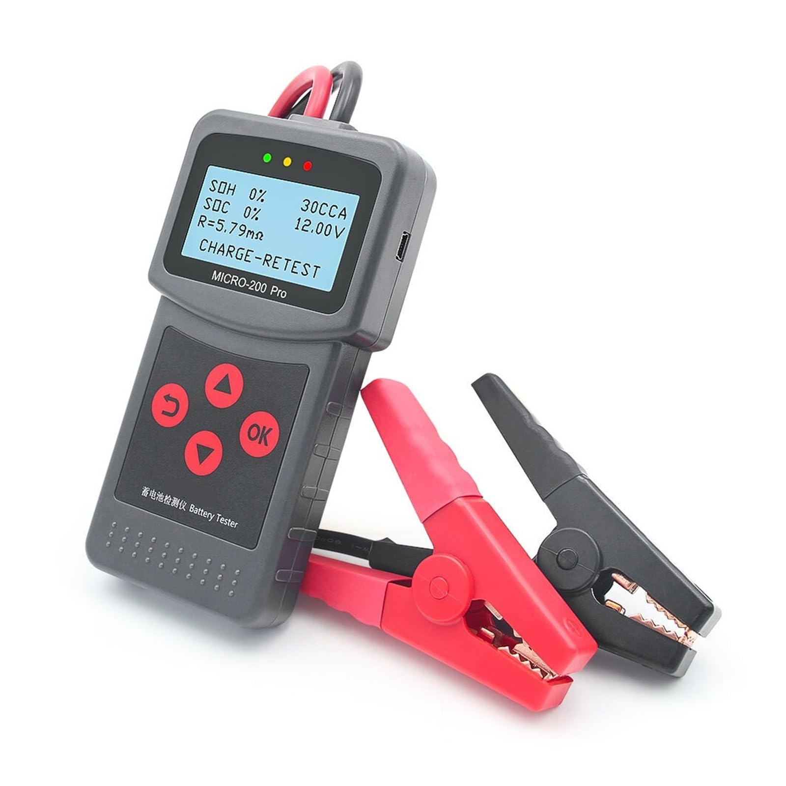 Batterie-Belastungstester, 200 Pro 12 V Digitaler Autobatterietester 200Pro EFB Blei-Säure-Batterie Anlassen Ladediagnosetool