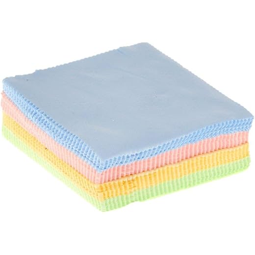Microfiber Cleaning Cloths Multicolor 5.5 x 5.5 Inch