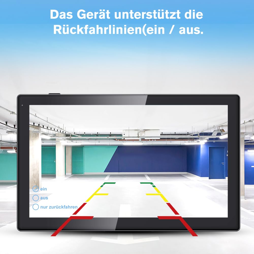 Junsun Rückfahrkamera 4 Kameras mit 10,1 Zoll Geteiltem Bildschirm HD Rückfahrmonitor für Auto, LKW, Bus & Wohnmobil, Rückfahrassistent, Dashcam
