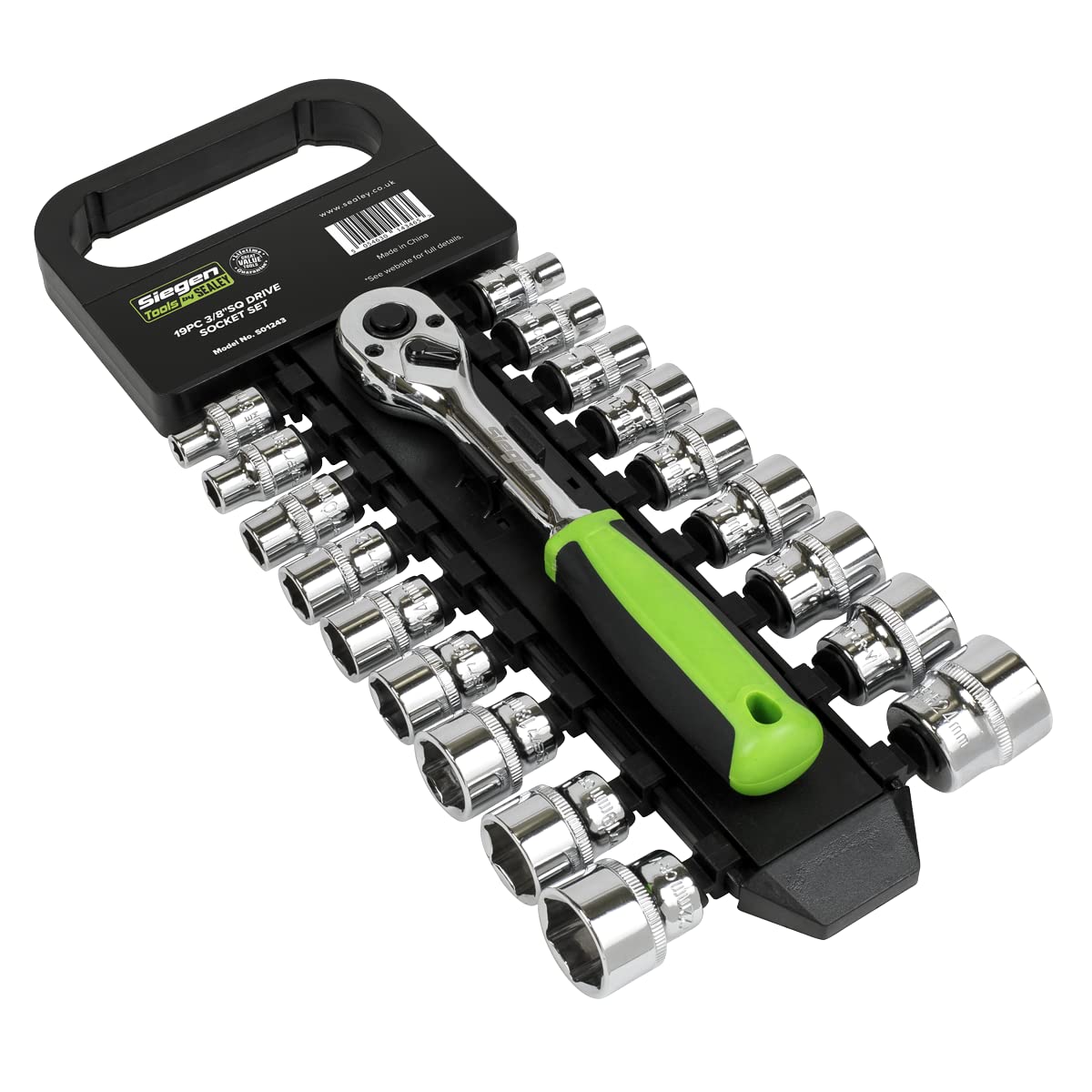 Douilles 3/8" Sealey S01243 coffret de 19 pièces pour serrage