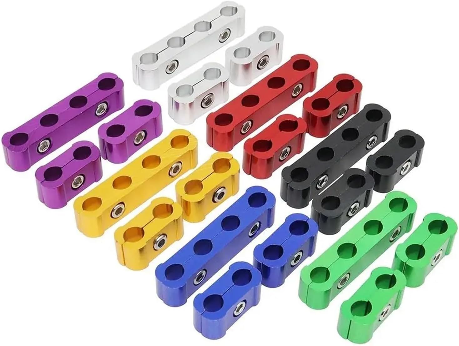 10Set Car Spark Plug Electrical Wire Clamp Separator Line Ignition Cable Clip Auto Decoration Divider Organizer Clamp Kit(Black)