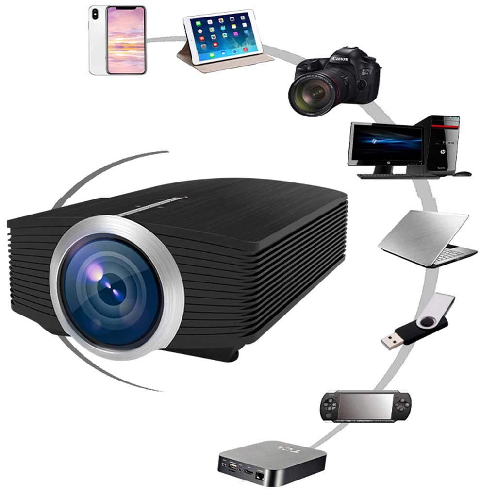 Nuovo Proiettore Intelligente 1080P Mini Proiettore, LCD Full HD Portatile LED Home Theater Videoproiettore per Videogiochi USB HDMI 3D