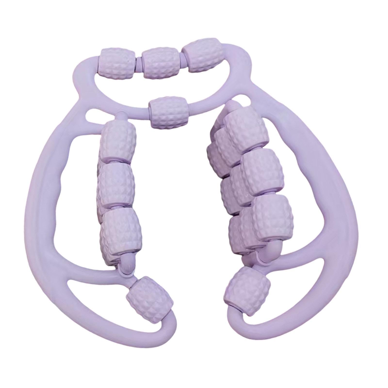 Generic Leg Massager Roller Clamp 24 Wheels Muscle Massager Roller 360° Arm Leg Body-Massage Rollers for Neck Shoulder Legs Arms Back Muscle,24 Wheels,Purple