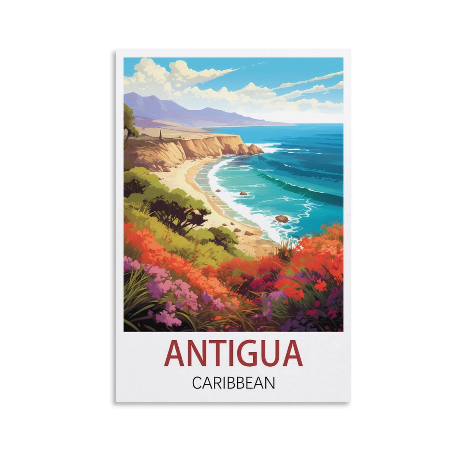 Puzzles Casse-tête-têtes de 2000 pièces pour Adultes Antigua Caraïbes Puzzles 2000 pièces Adolescents Enfants Puzzle Divertissement Puzzle Brain Challenge 70x100cm