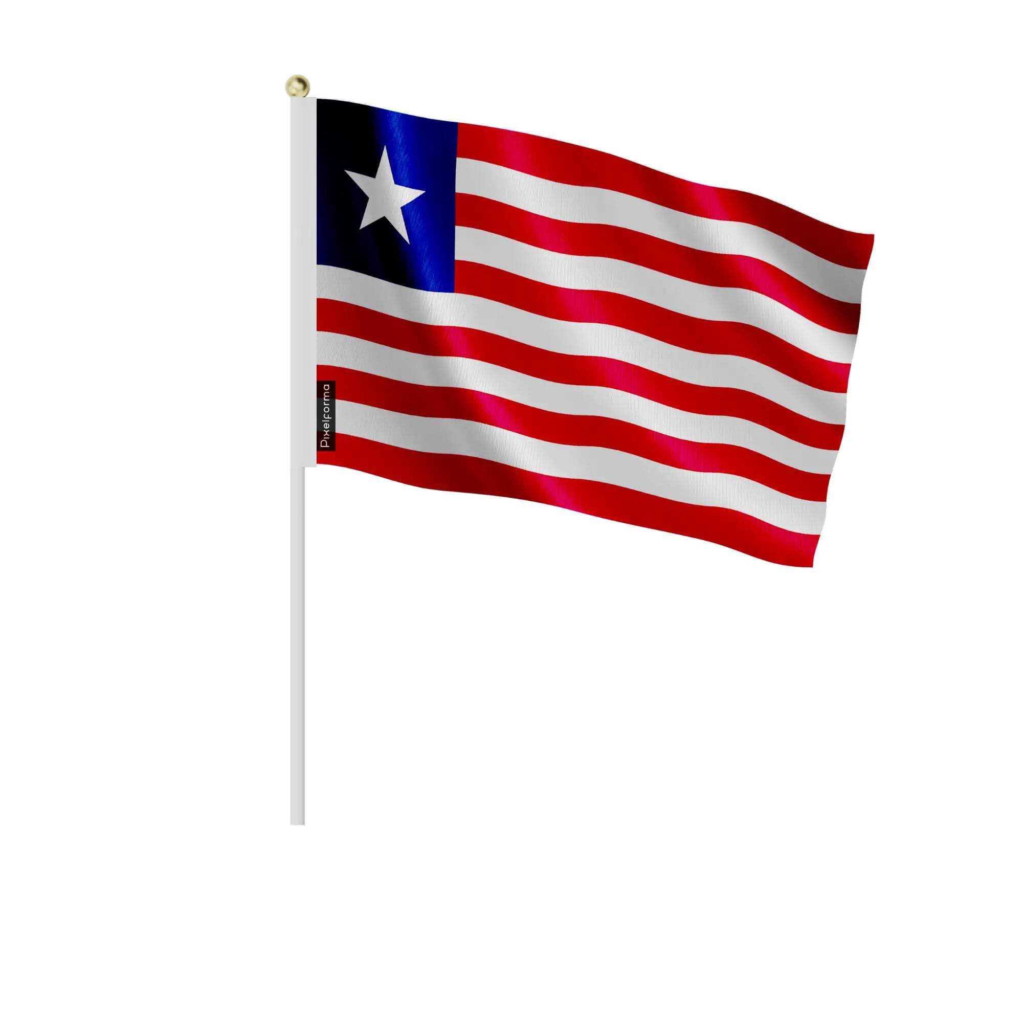 Drapeau Liberia 30x45cm en polyester léger et résistant aux plis