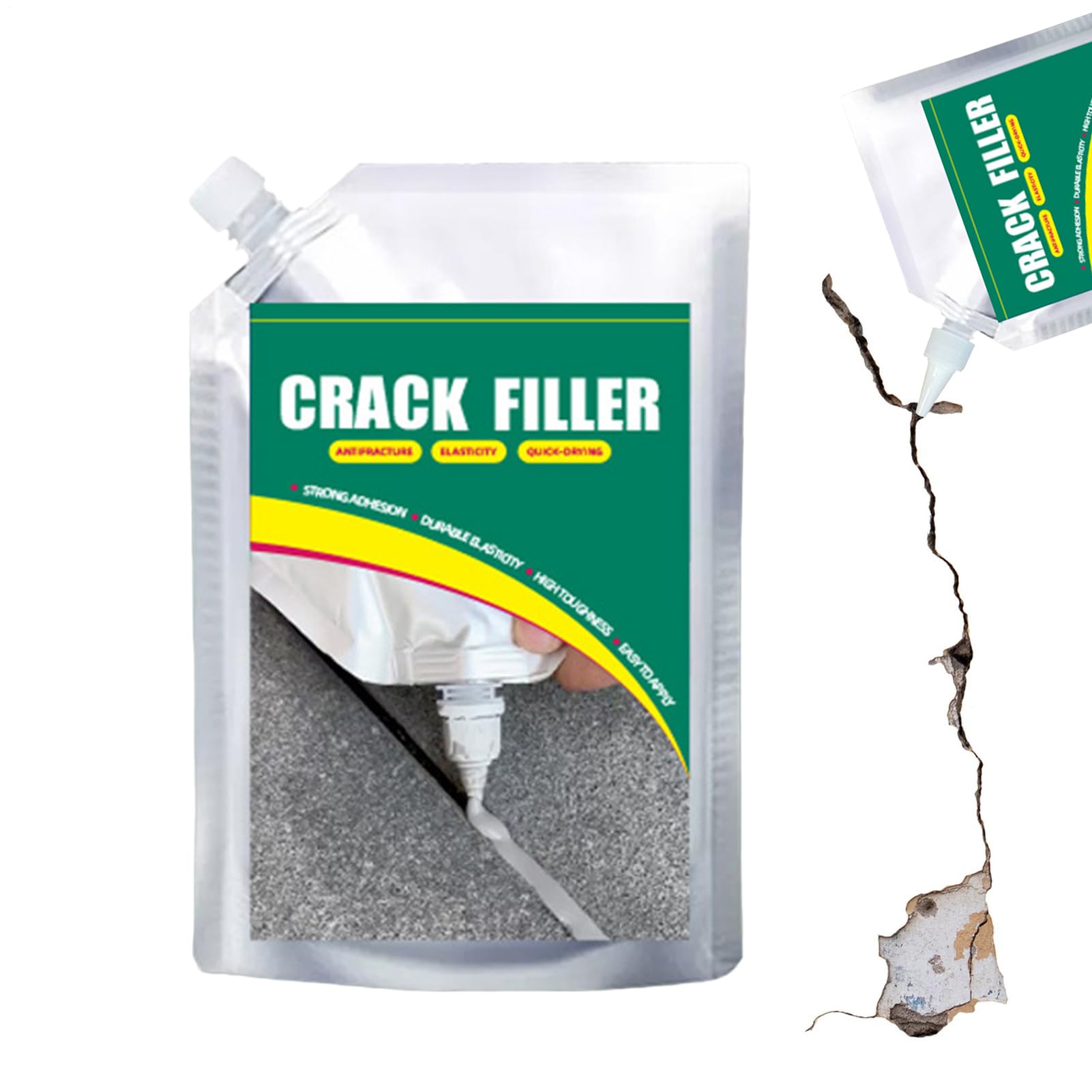 Heavy Duty Concrete Crack Filler Sealant 500ml Waterproof Quick Drying for Slabs Floors Roofs Walls self leveling concrete floor grout for Concretes Slab Repair Floor Grouting Wall Crack Sealing