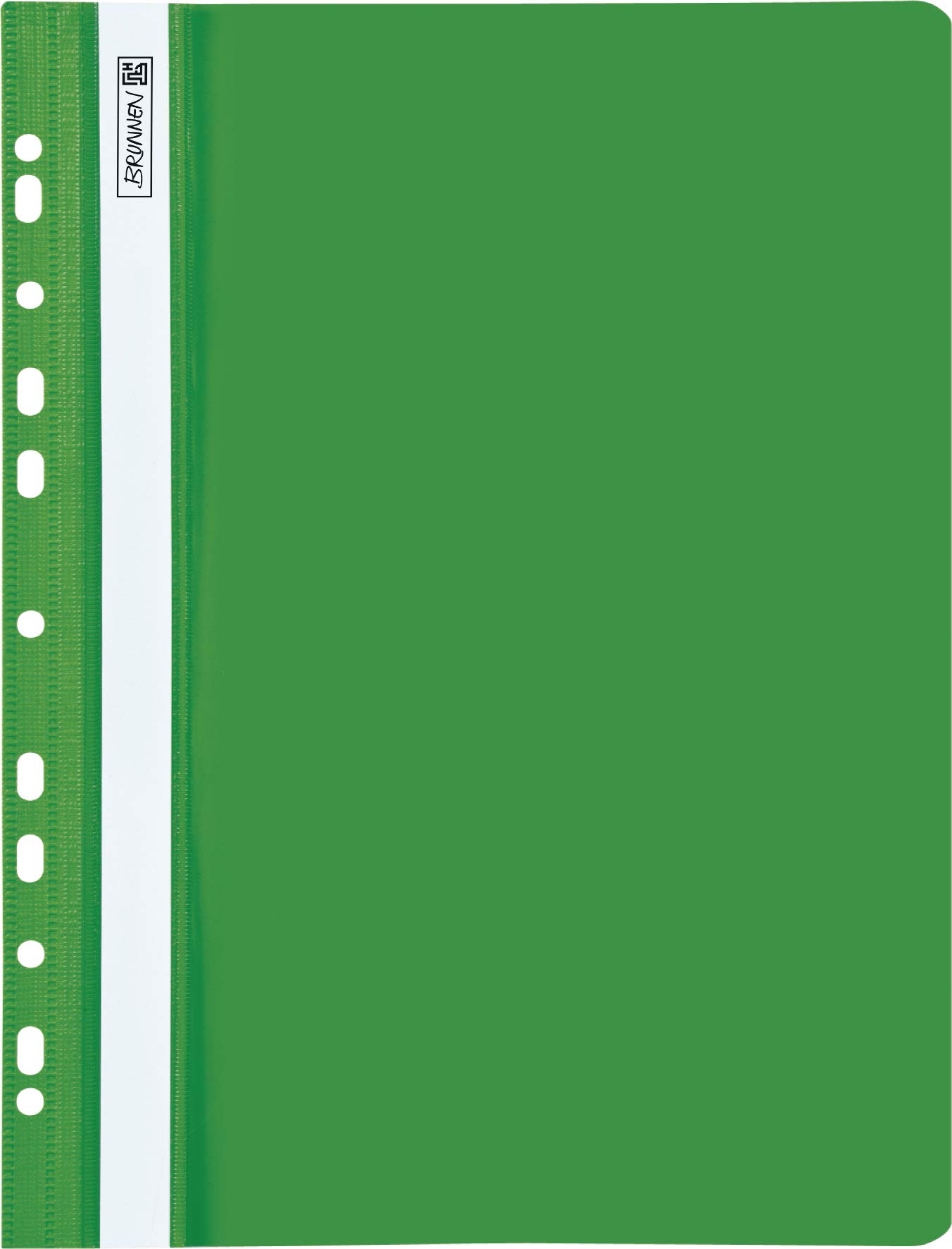 Baier & Schneider Brunnen 102015250, Schnellhefter für A4, kräftige Kunststofffolie (PVC), 25 Stück grün