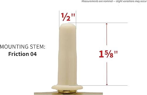 Miniatura 8 de Shepherd Hardware 9535 Rodillos de cama blancos de 2-18 pulgadas con vástago y zócalo, paquete de 2