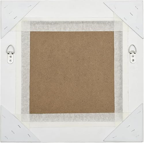 Miniatura 4 de Espejo de pared estilo barroco de 15.7 x 15.7 pulgadas, espejo de pared vintage plateado con marco barroco adornado, aspecto antiguo, espejo