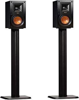 ECHOGEAR Universal Floor Speaker Stands - Vibration-Absorbing MDF Design Works with Klipsch, Polk, JBL & Other Bookshelf Speakers Or Studio Monitors - Includes Sound Iso Pads & Carpet Spikes
