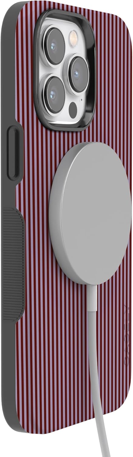 Casely iPhone 14 Pro Max Case | Stripes and the City | Tiny Pinstripe | Bold Protective Design | Compatible with MagSafe