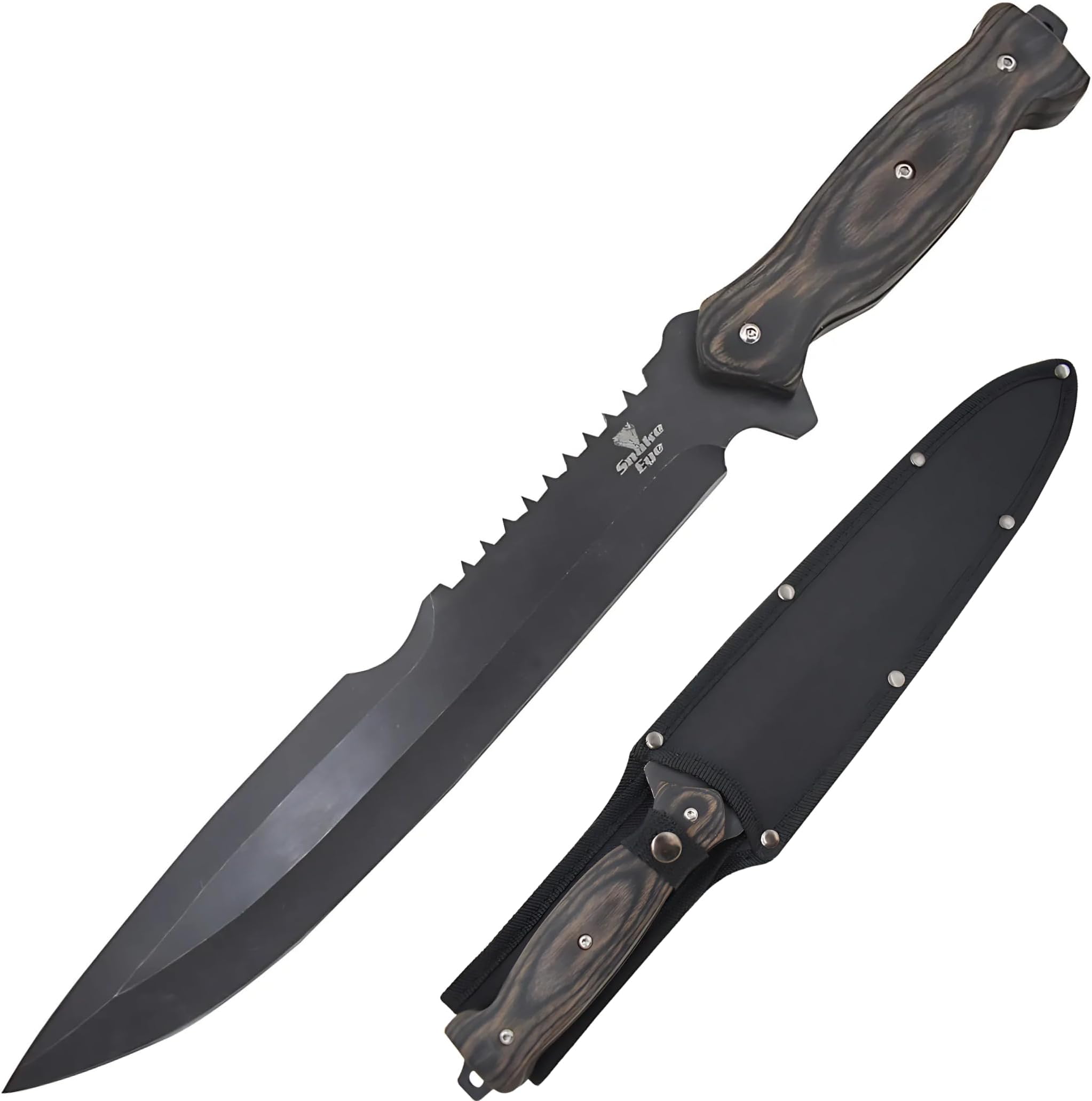 - Snake Eye Tactical Full Tang Hunting Camping Outdoor Fix Blade Gardening Machete (Grey)