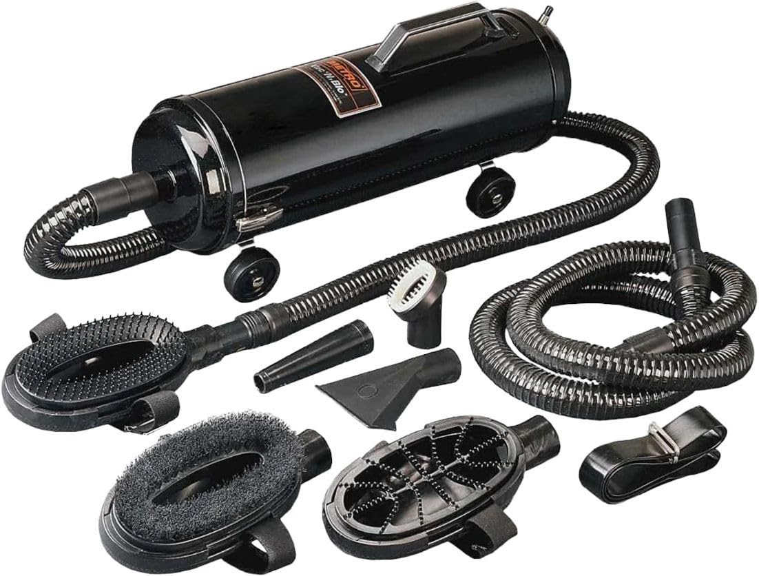 MetroVac - Vac 'N Blo Professional Large Animal Groomer Model: PRO-1AG 780 Watts - Pet Grooming Kit - Pet Hair Vacuum for Removing Dirt & Loose Hair