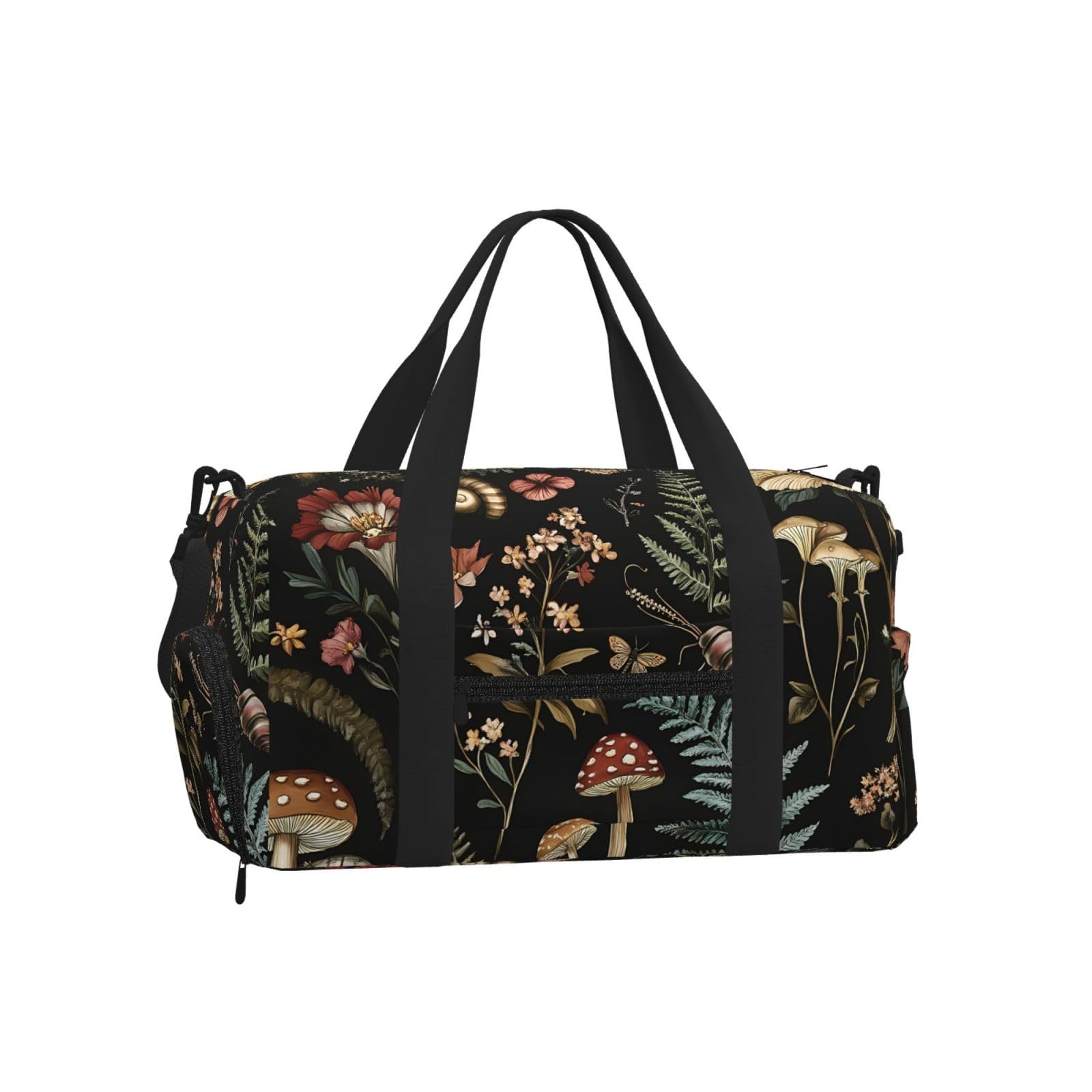 Bolsa de deporte de hongos para gimnasio y yoga con compartimento de zapatos impermeable 8