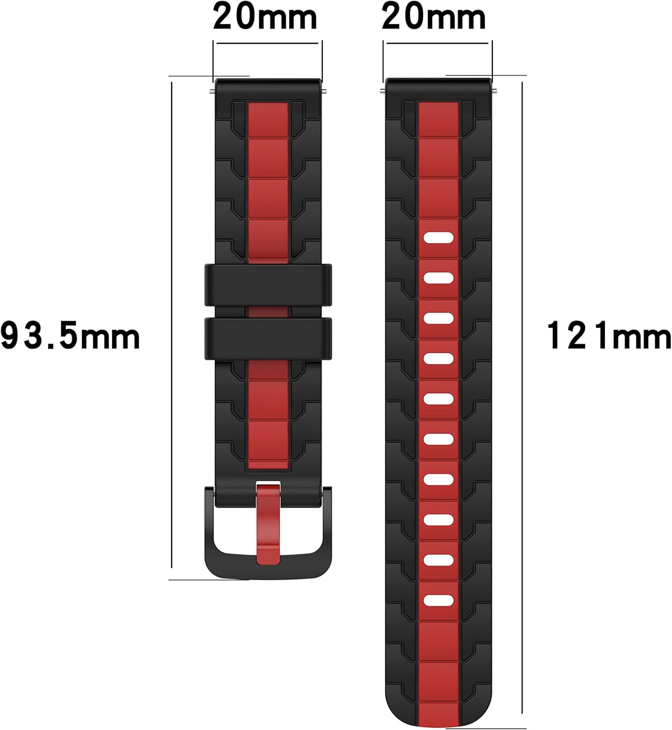 BoLuo 20mm Cinturini per Orologi per Garmin Venu 2 Plus, 5 Pezzi Cintura Breathable Silicone Bracelet Cinturino Strap per Garmin Vivomove Sport/Garmin Venu/Venu SQ/Forerunner 245/158 (Color1