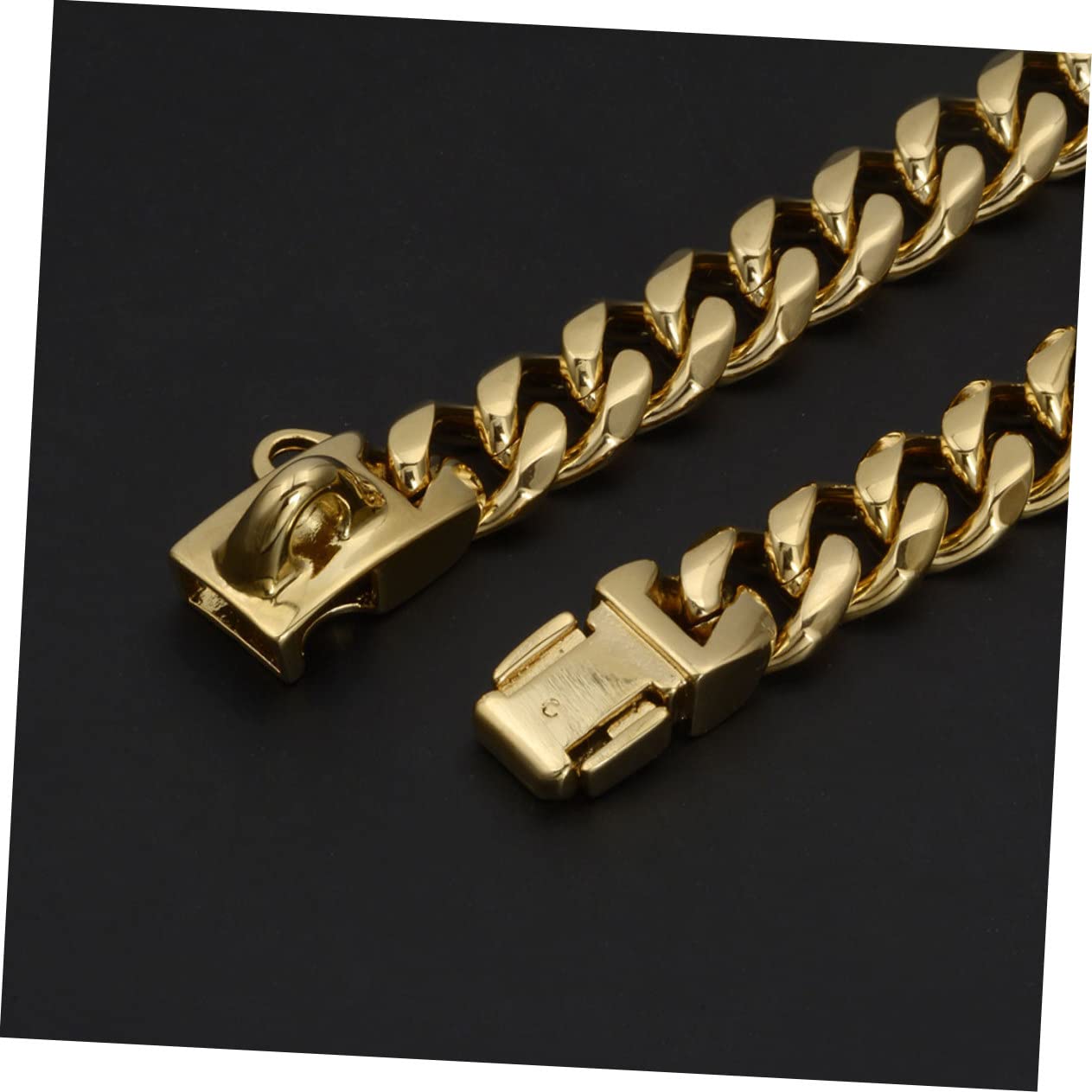 Collar Fácil de Limpiar y Reutilizable de Perros para Acero Inoxidable Dorado Accesorio Resistente para Adiestramiento y Uso Diario
